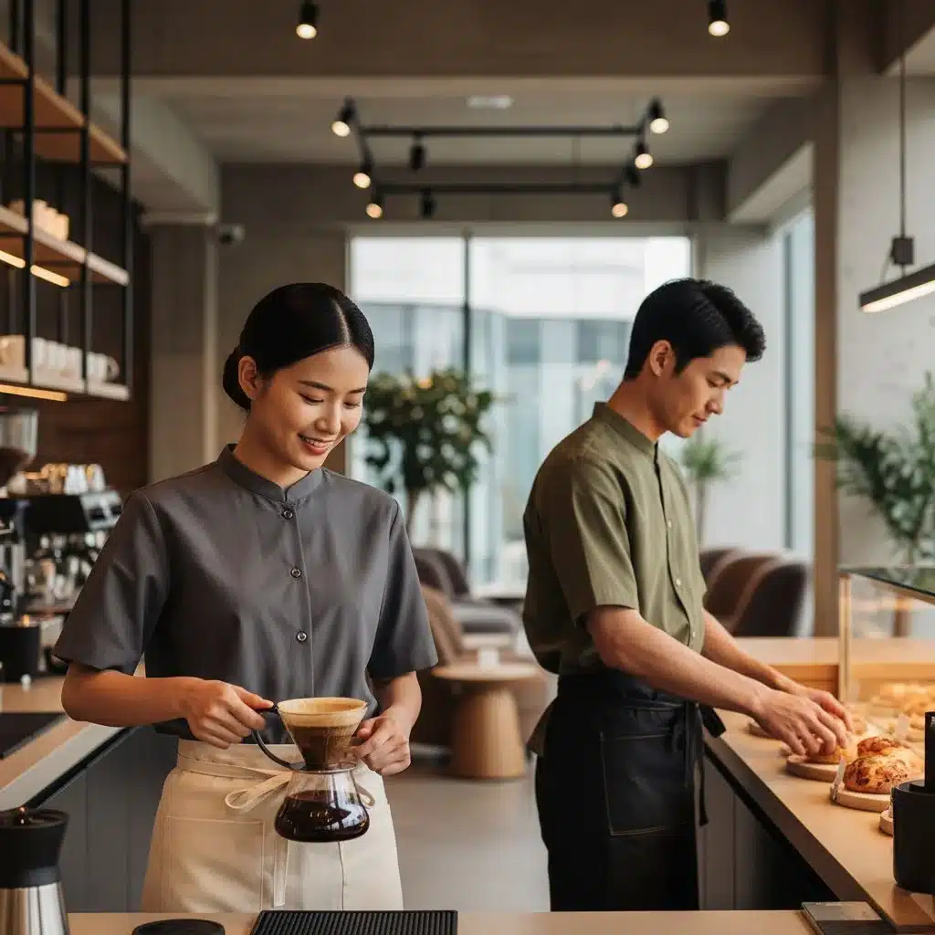 Đồng phục khách sạn tối giản dành cho mô hình cà phê – lounge trong khách sạn