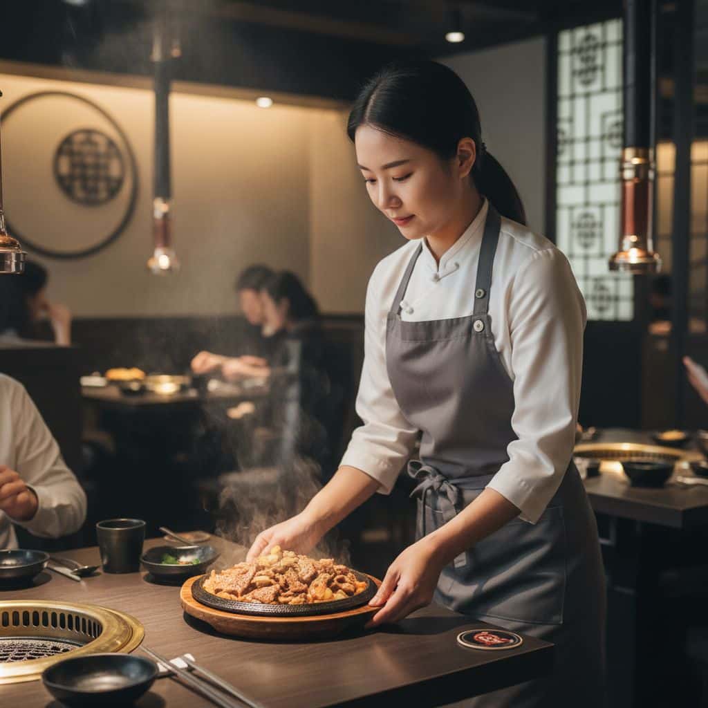 Đồng phục nhà hàng chuẩn Hàn Quốc dành cho mô hình BBQ – lẩu