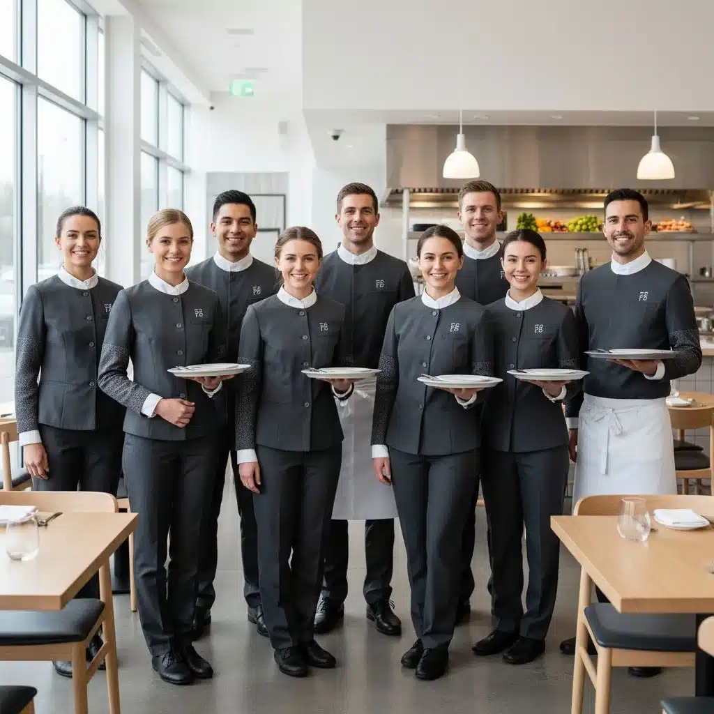 Đồng phục nhà hàng tối giản dành cho chuỗi F&B