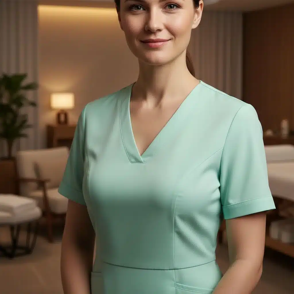 Đồng phục spa hiện đại phối màu thương hiệu