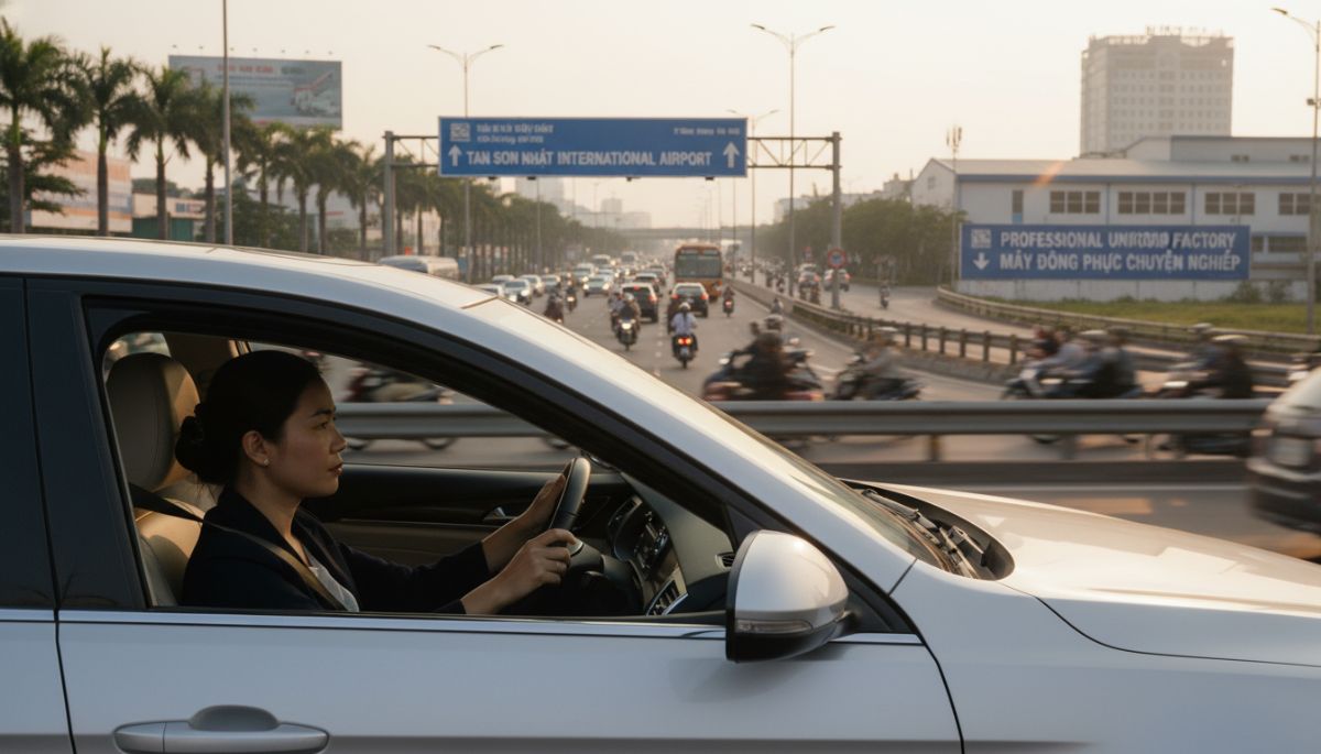 May đồng phục công sở gần sân bay Tân Sơn Nhất 1 May đồng phục công sở gần sân bay Tân Sơn Nhất