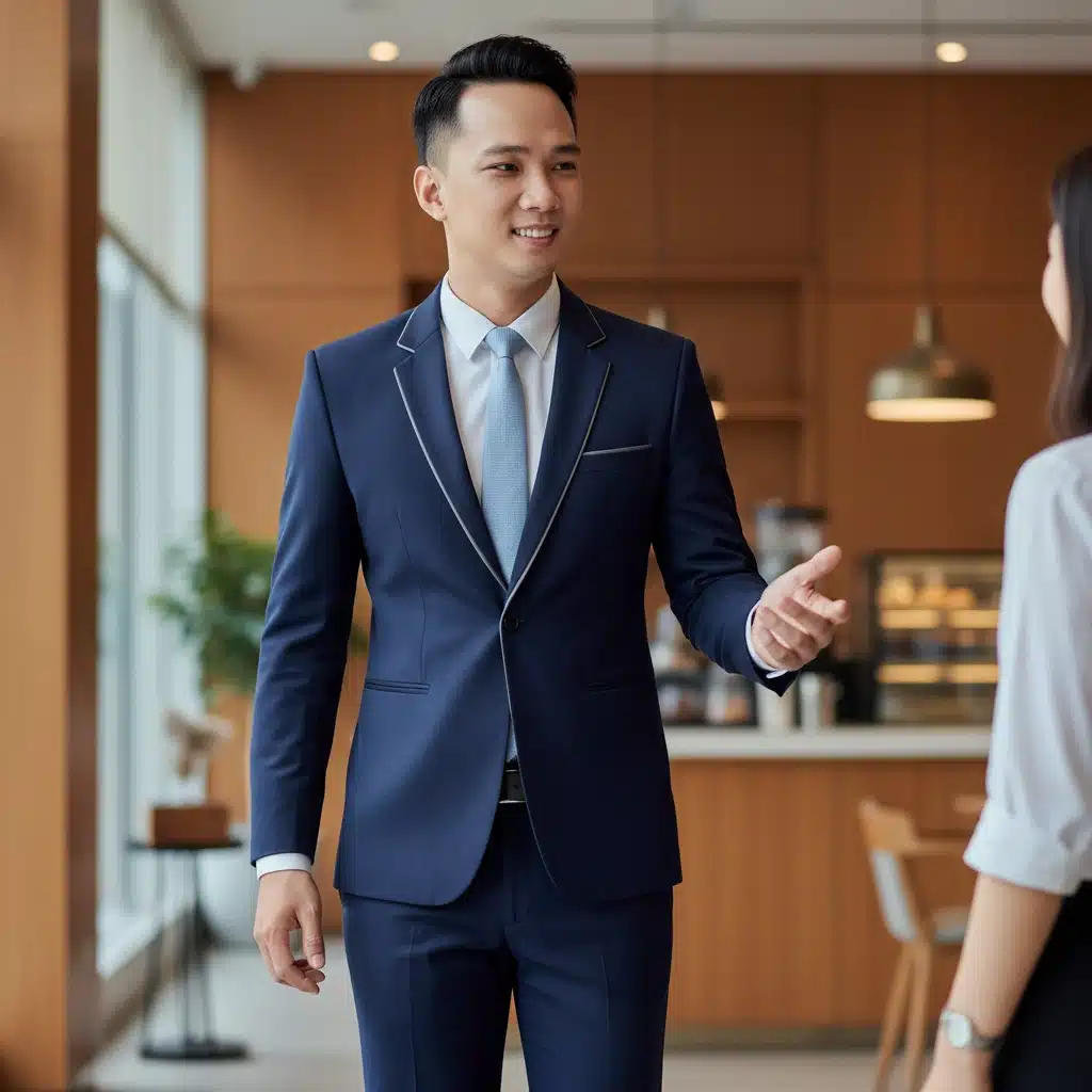 Đồng phục công sở Hàn Quốc phù hợp doanh nghiệp dịch vụ (4)