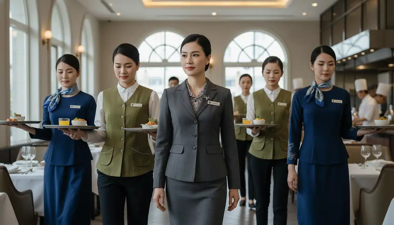 Đồng phục dịch vụ F&B cao cấp – vai trò & tự động hóa vận hành