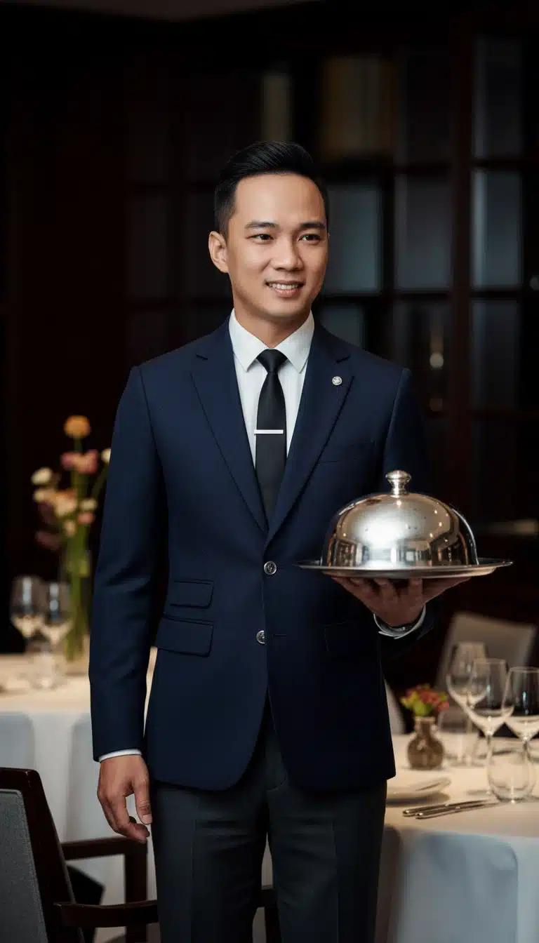 Đồng phục nhà hàng cao cấp dành cho nhà hàng khách sạn 4–5 sao