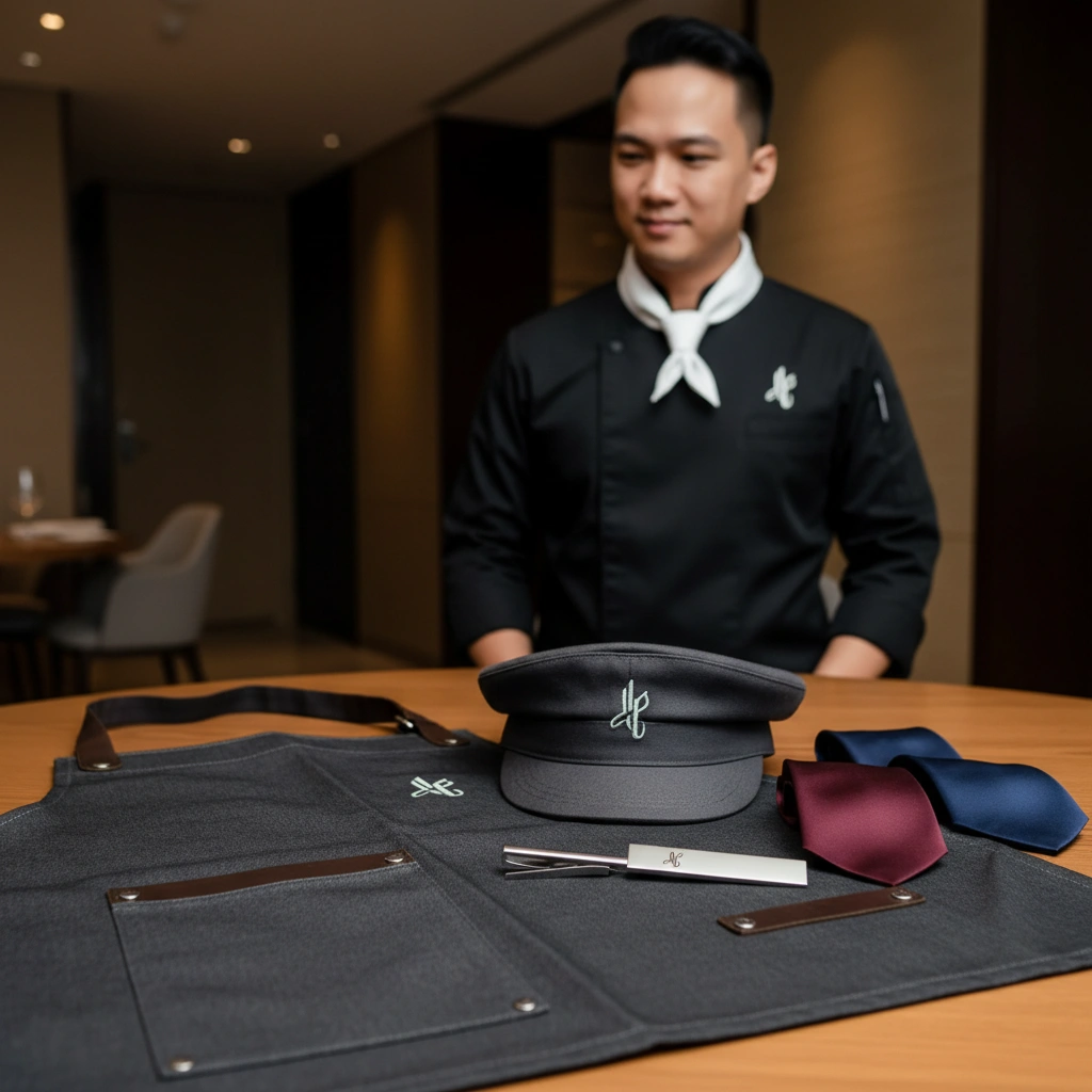 Phụ kiện đồng phục giúp tăng nhận diện cho nhà hàng – khách sạn cao cấp