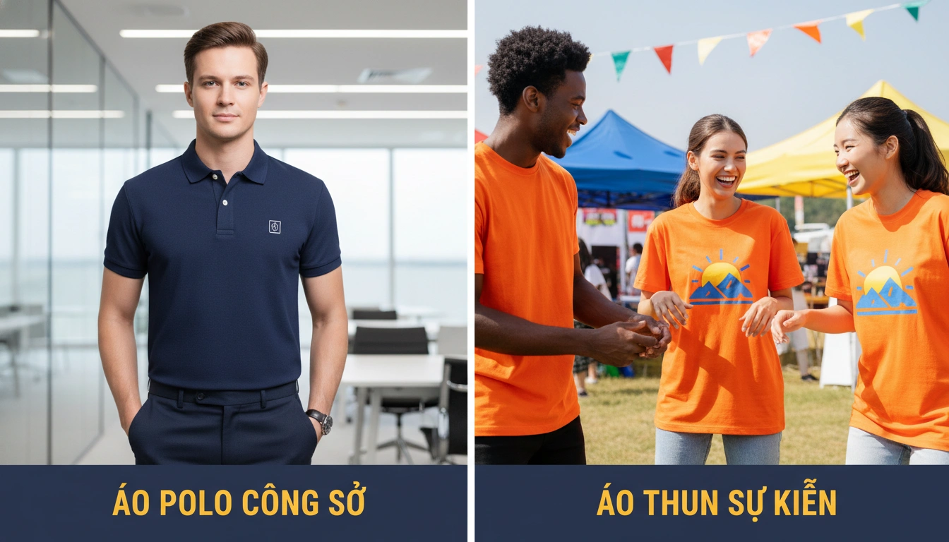 Áo thun polo công sở khác gì áo thun sự kiện Đừng nhầm nếu không muốn “mất điểm” thương hiệu