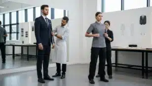 Bảng size đồng phục F&B cho chuỗi + quy trình fitting theo FOHBOH