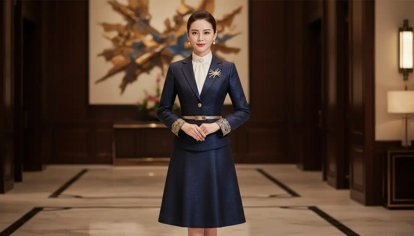 Đồng phục lễ tân nhà hàng cao cấp – ấn tượng đầu tiên quan trọng thế nào