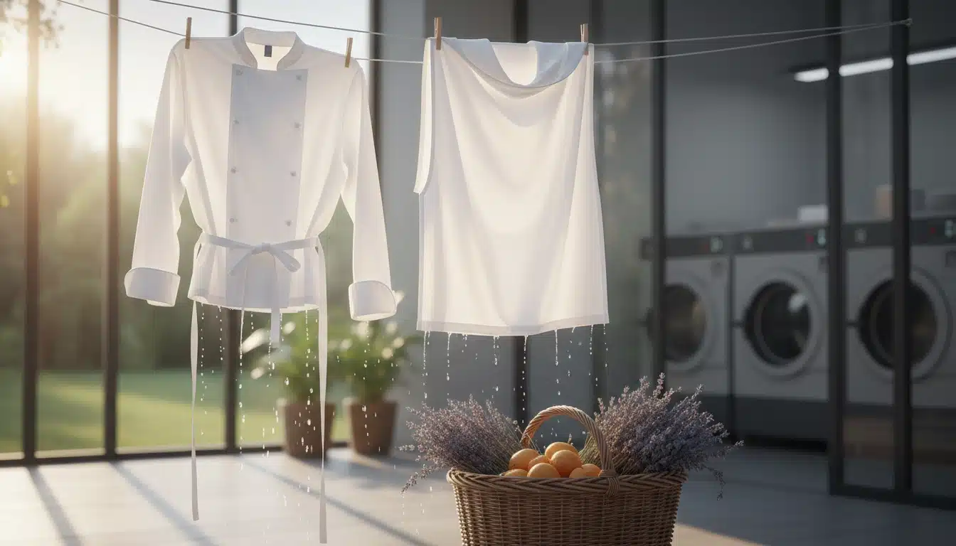 Hướng dẫn bảo quản đồng phục F&B: giảm bám mùi, giữ form, bền màu