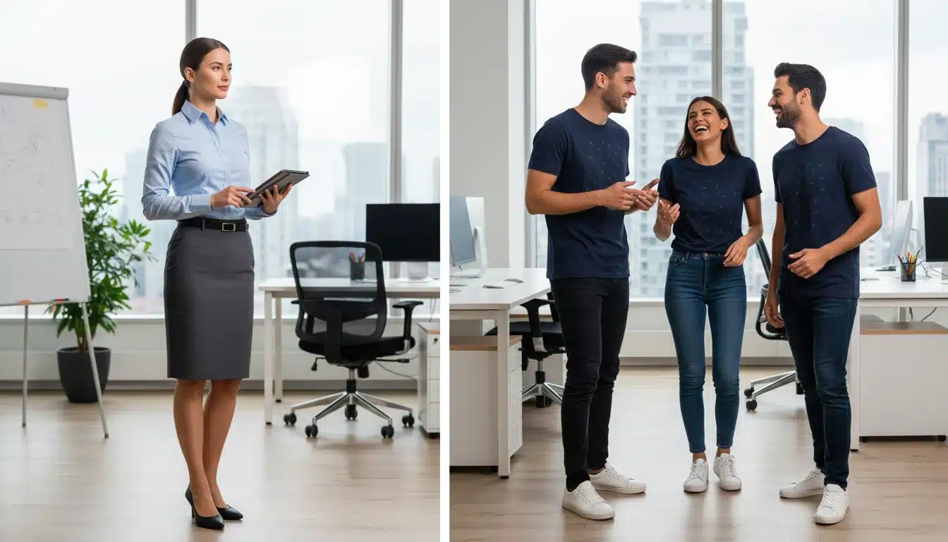 So sánh áo sơ mi và áo thun trong đồng phục công sở – nên chọn loại nào?