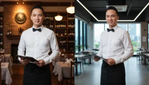 Khi mở thêm chi nhánh, đồng phục F&B nên làm mới hay giữ nguyên