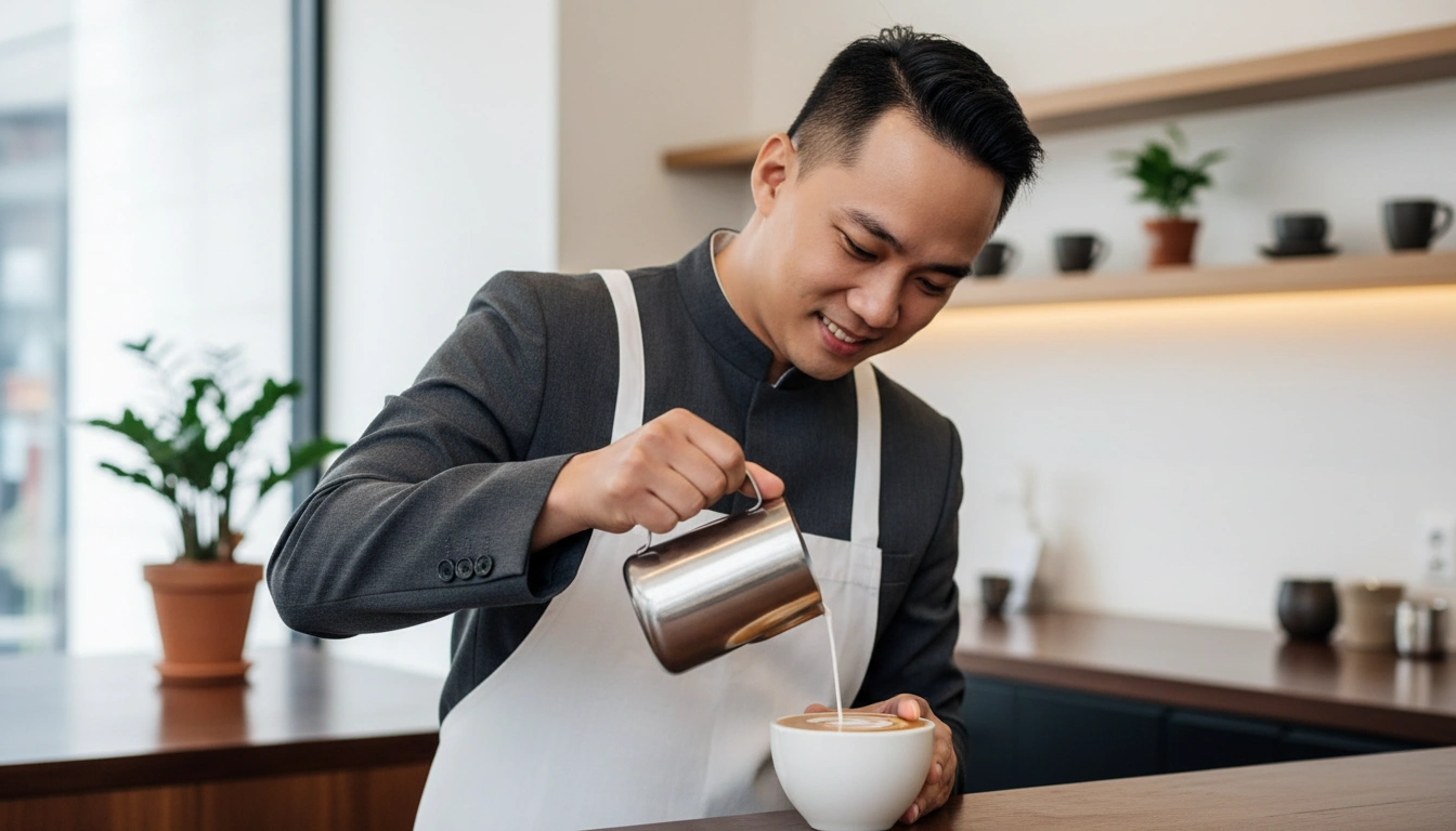 Phong cách đồng phục F&B Hàn Quốc cho nhà hàng – café cao cấp