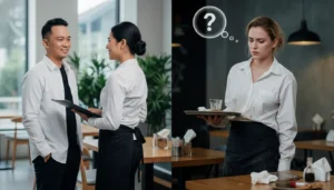 Tâm lý khách hàng khi nhân viên mặc đồng phục chỉn chu vs xuề xòa