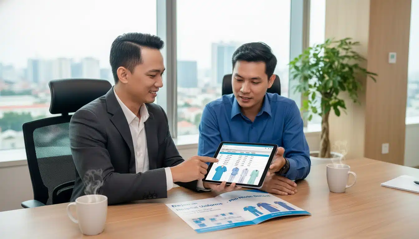 Báo giá may đồng phục tạp vụ bệnh viện tại Quận Phú Nhuận