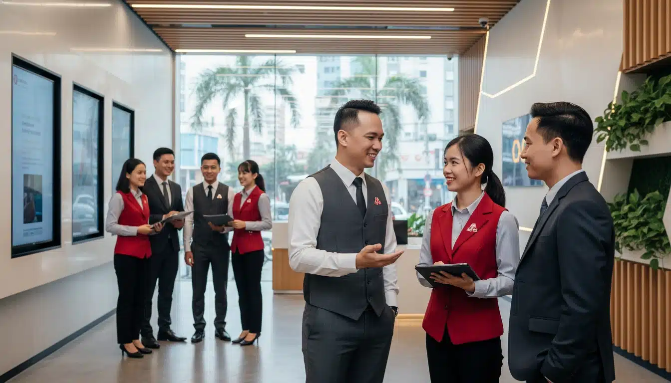 Báo giá may vest công sở cho nhân viên Techcombank tại Quận 1