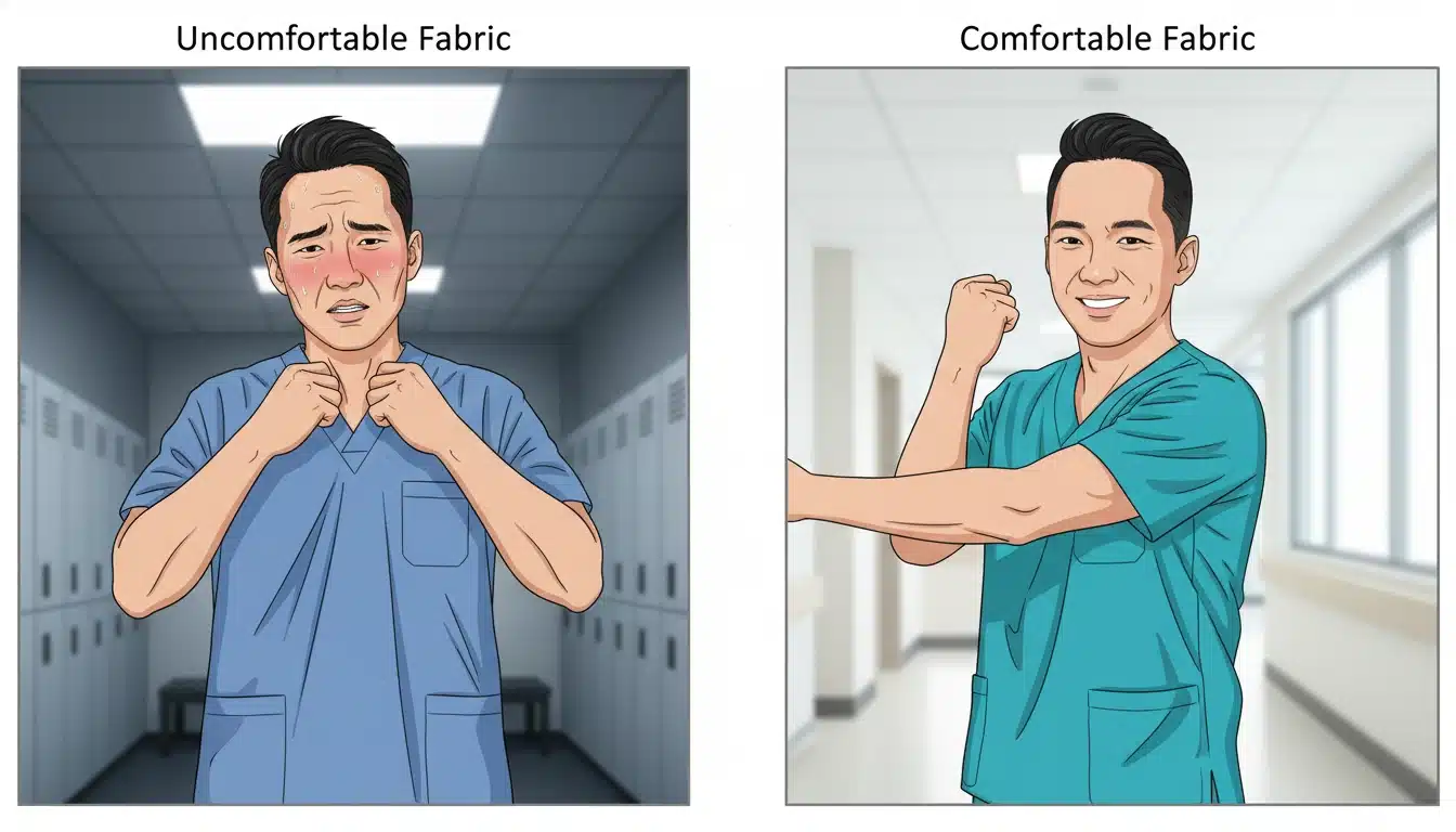 Đồng phục phòng khám đa khoa nên chọn chất liệu nào để mặc thoải mái cả ngày