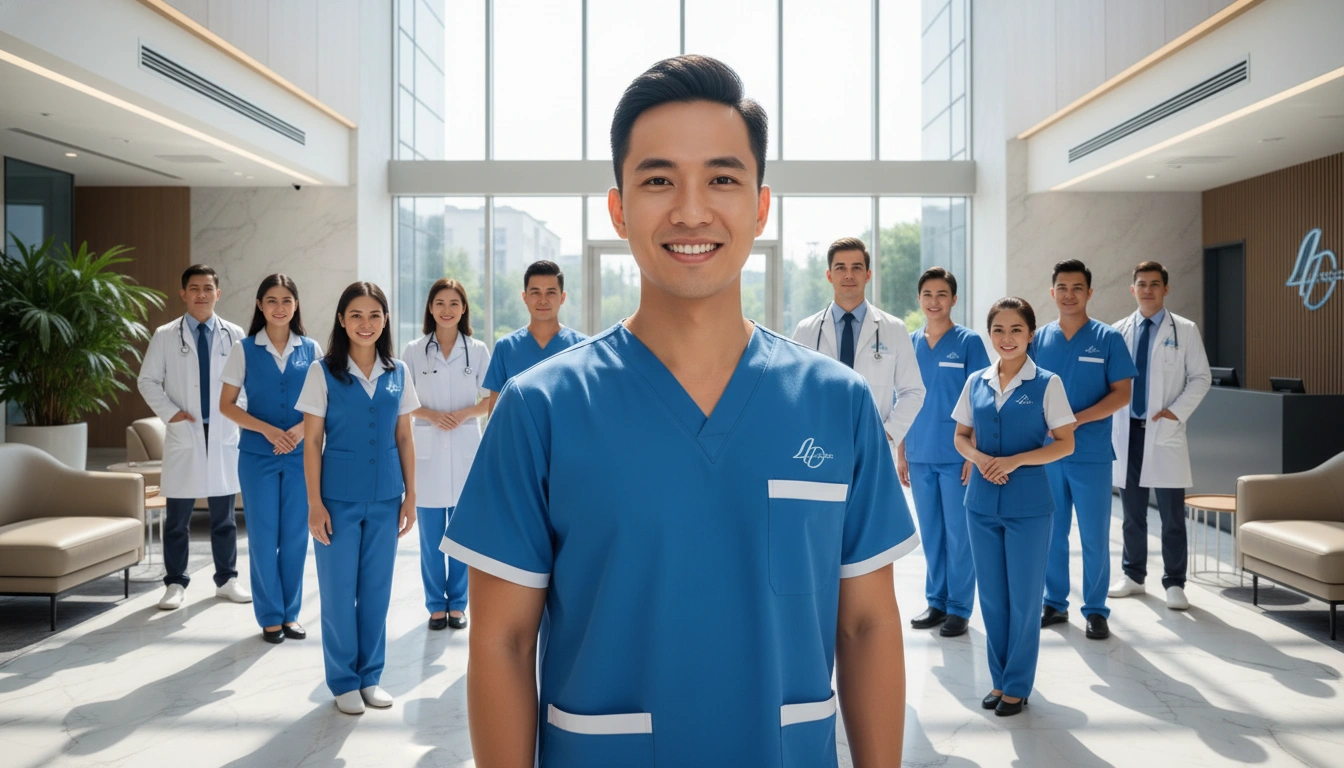 May đồng phục cho bệnh viện tư nhân và phòng khám quốc tế