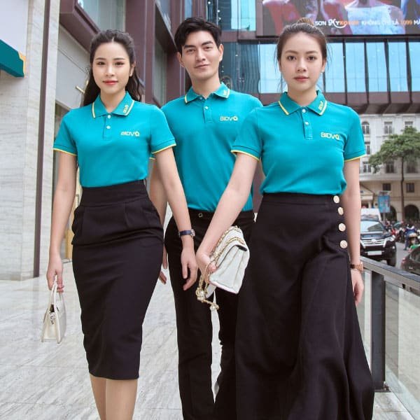 May đồng phục cho ngân hàng hội sở, chi nhánh và phòng giao dịch