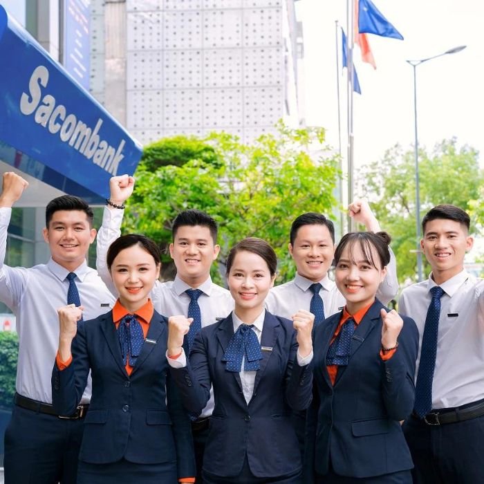 May đồng phục cho ngân hàng hội sở, chi nhánh và phòng giao dịch