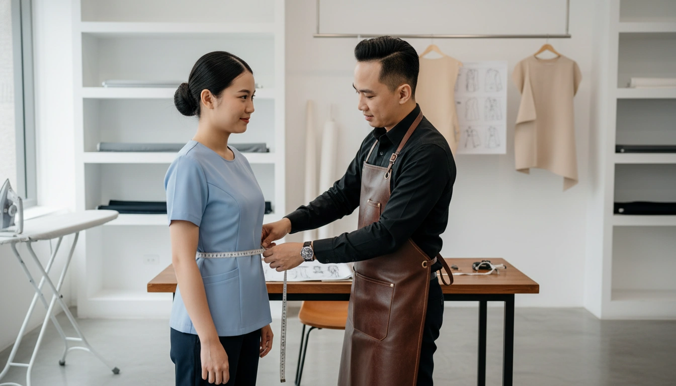 May đồng phục chuỗi phòng khám giải pháp đồng bộ nhiều chi nhánh