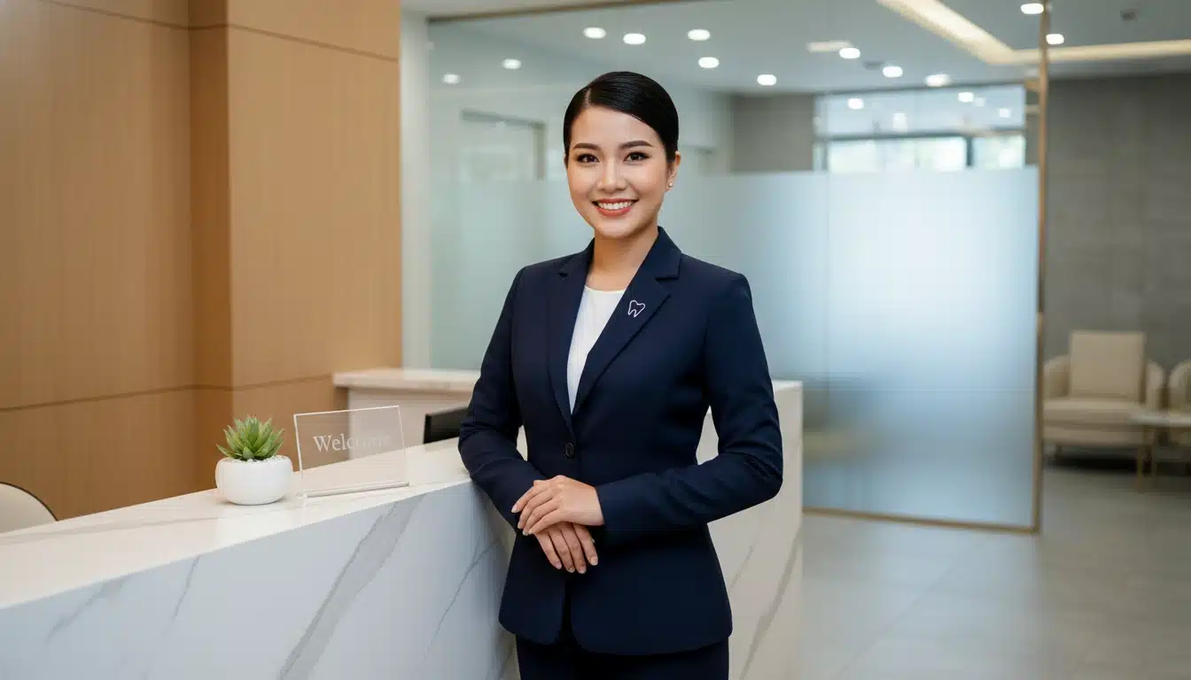 May đồng phục nha khoa cao cấp: từ bác sĩ đến lễ tân