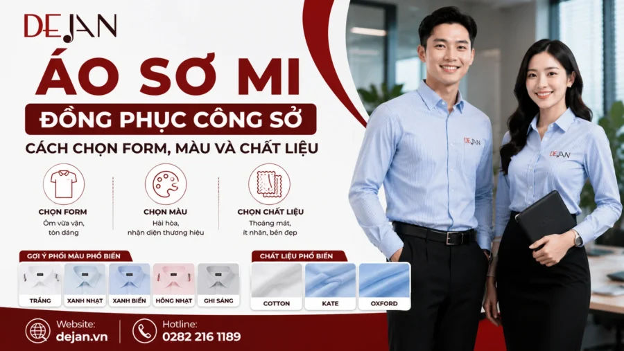 Áo sơ mi đồng phục công sở cách chọn form, màu và chất liệu
