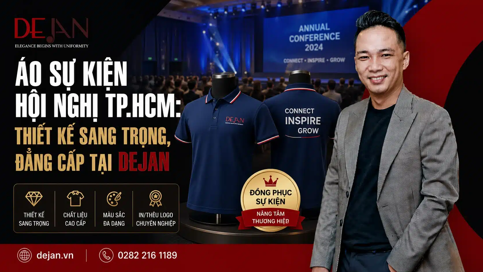 Áo sự kiện hội nghị TP.HCM: Thiết kế sang trọng, đẳng cấp tại DeJan