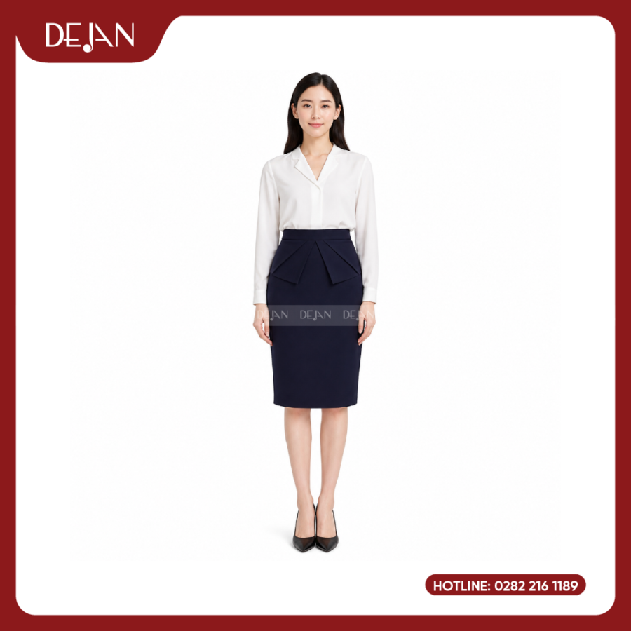 Đồng phục chân váy nữ phù hợp cho môi trường công sở lễ tân
