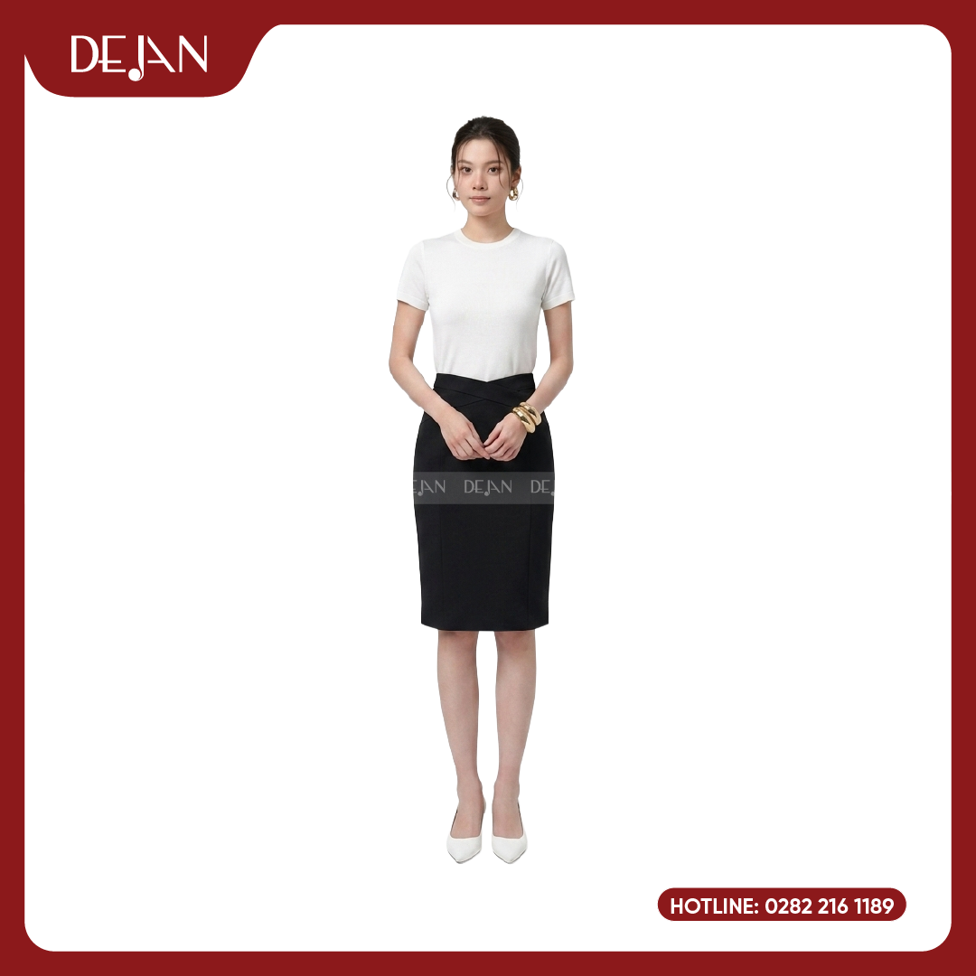 Đồng phục chân váy nữ DJCVN1112 Đồng phục chân váy nữ phù hợp cho môi trường công sở lễ tân