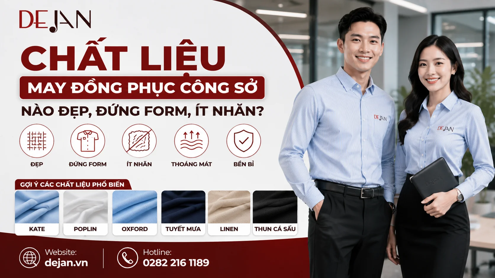 Chất liệu may đồng phục công sở