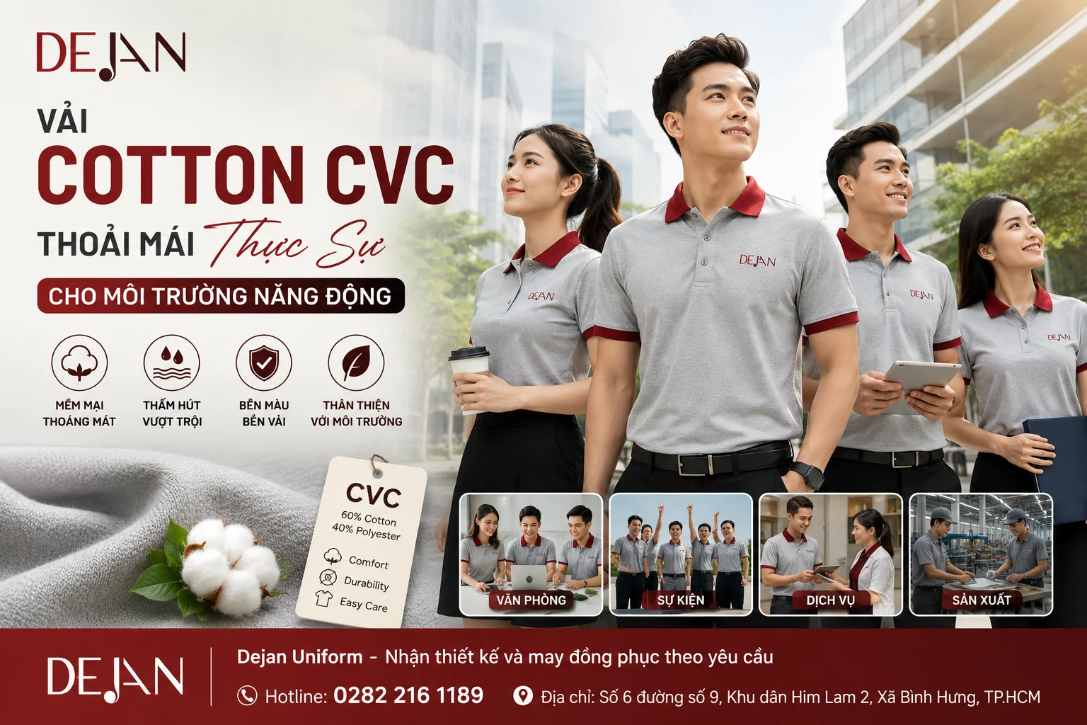 Chất liệu vải nào đang được ưa chuộng cho đồng phục công sở