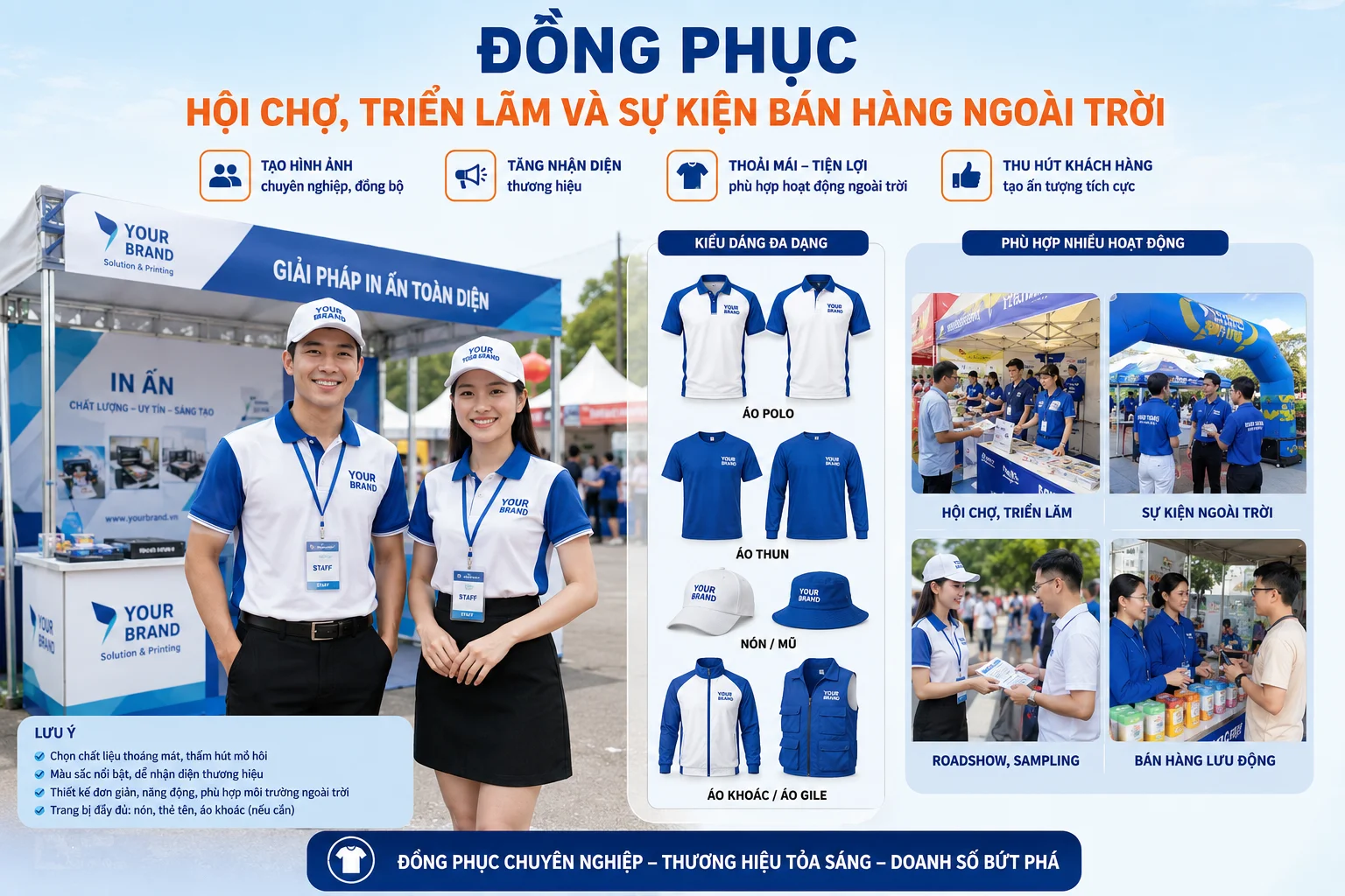 Chọn đồng phục bán hàng phù hợp với môi trường làm việc tại TP.HCM