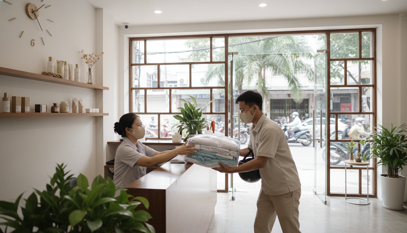 DeJan - Xưởng may đồng phục spa TP.HCM, giao hàng nhanh