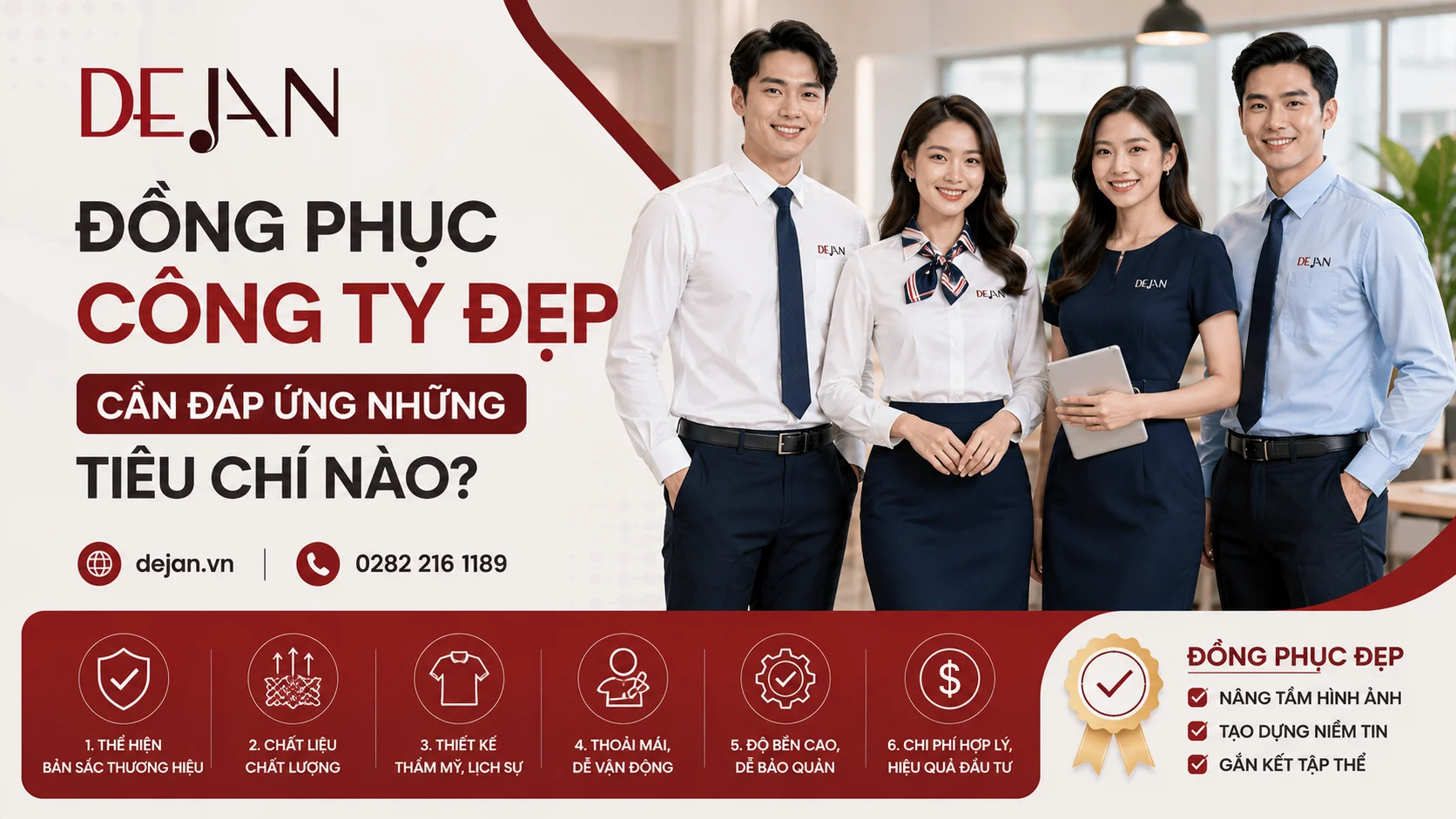Đồng phục công ty đẹp cần đáp ứng những tiêu chí nào