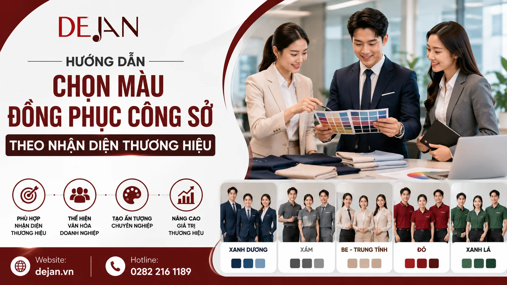 Hướng dẫn chọn màu đồng phục công sở theo nhận diện thương hiệu