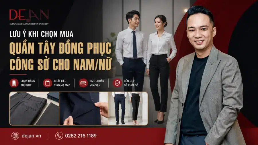 Lưu ý khi chọn mua quần tây đồng phục công sở cho nam/nữ