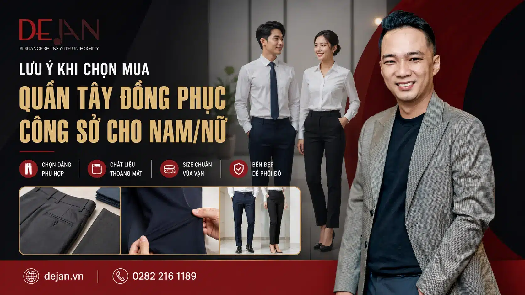 Lưu ý khi chọn mua quần tây đồng phục công sở cho nam/nữ