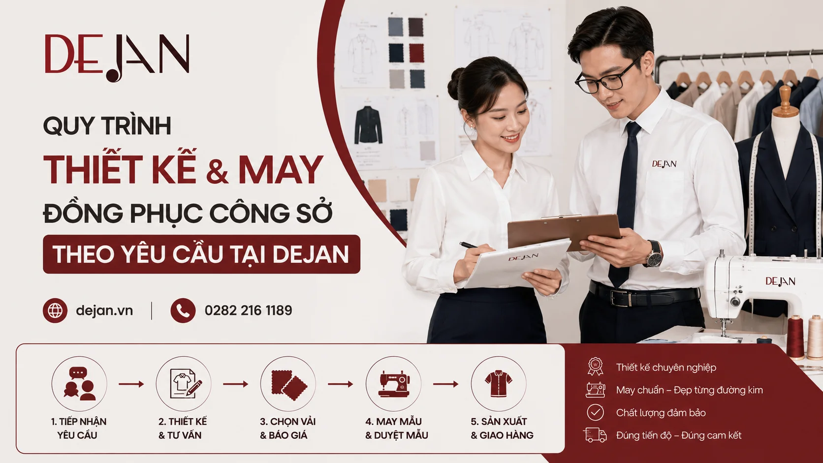 Quy trình thiết kế và may đồng phục công sở theo yêu cầu