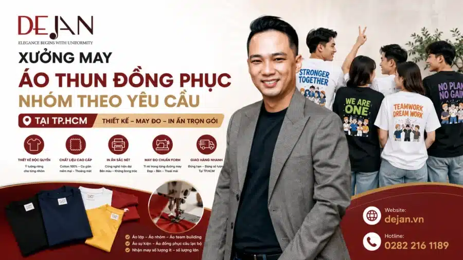 Xưởng may áo thun đồng phục nhóm theo yêu cầu tại TP.HCM