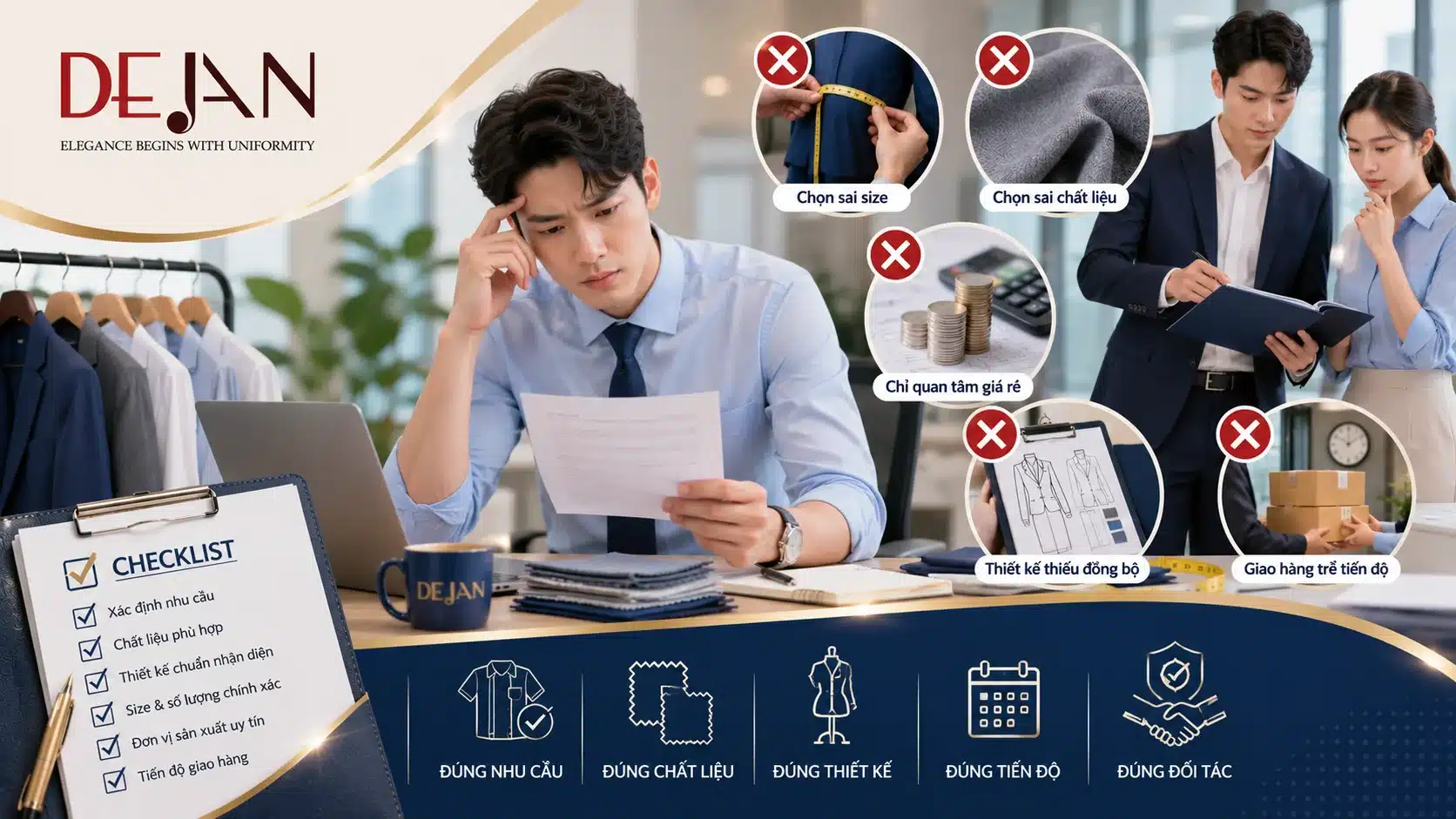 5 Sai Lầm Doanh Nghiệp Hay Mắc Khi Đặt May Đồng Phục Công Sở Lần Đầu