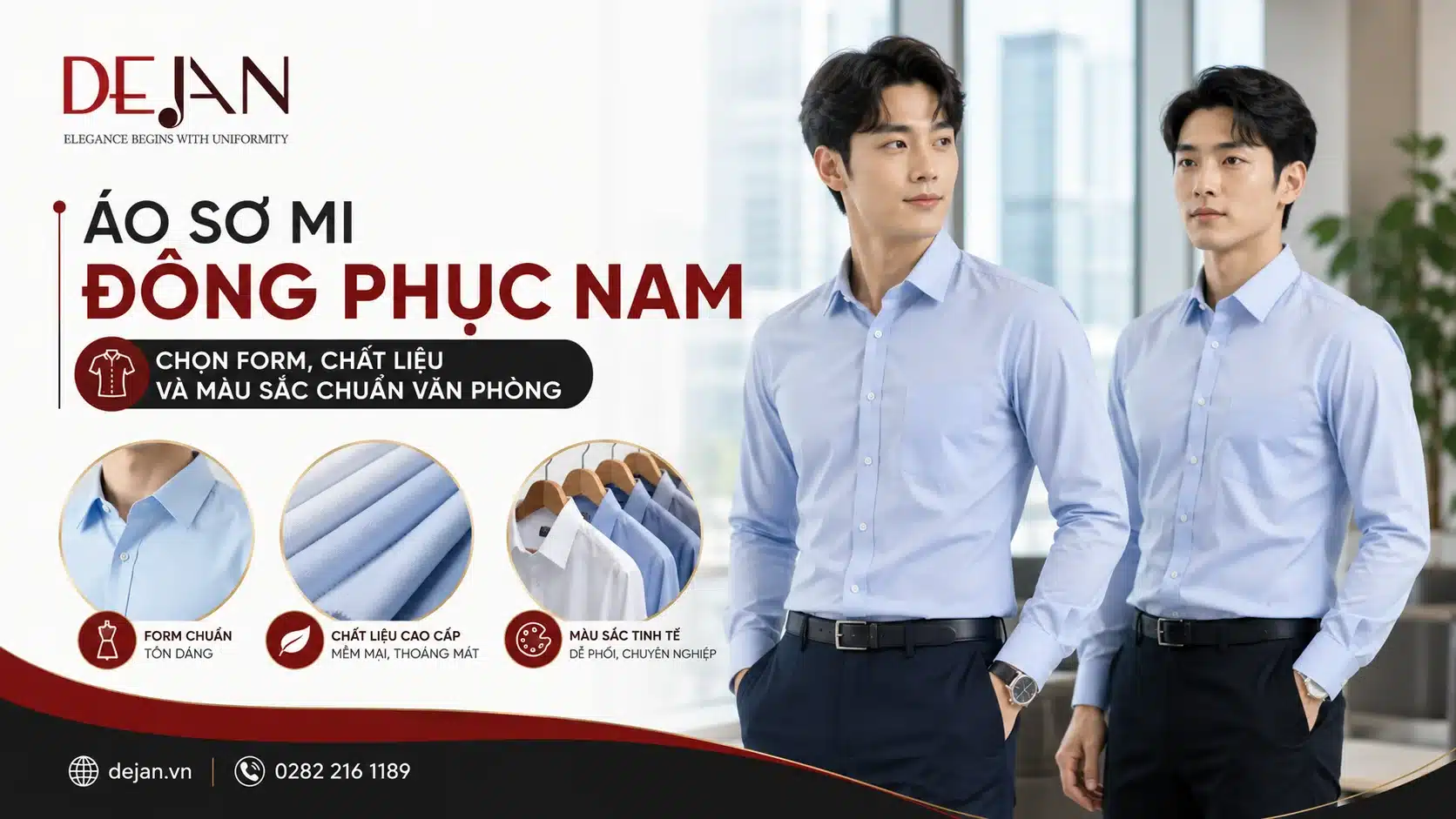 Áo Sơ Mi Đồng Phục Nam Chọn Form, Chất Liệu Và Màu Sắc Chuẩn Văn Phòng