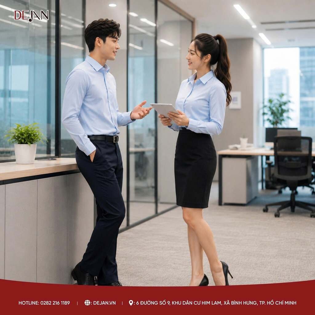 Quy trình thiết kế và may đồng phục công sở theo yêu cầu tại Dejan 3 Quy trình thiết kế và may đồng phục công sở theo yêu cầu tại Dejan