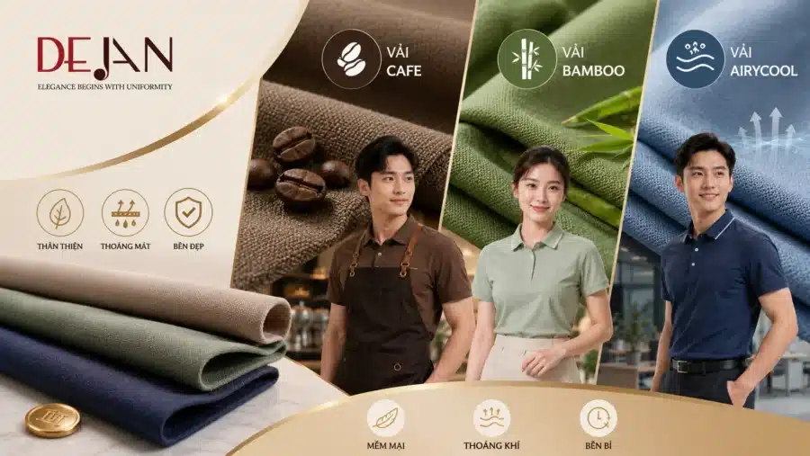 So Sánh Vải Cafe, Bamboo Và Airycool Chọn Loại Nào Cho Đồng Phục 2026