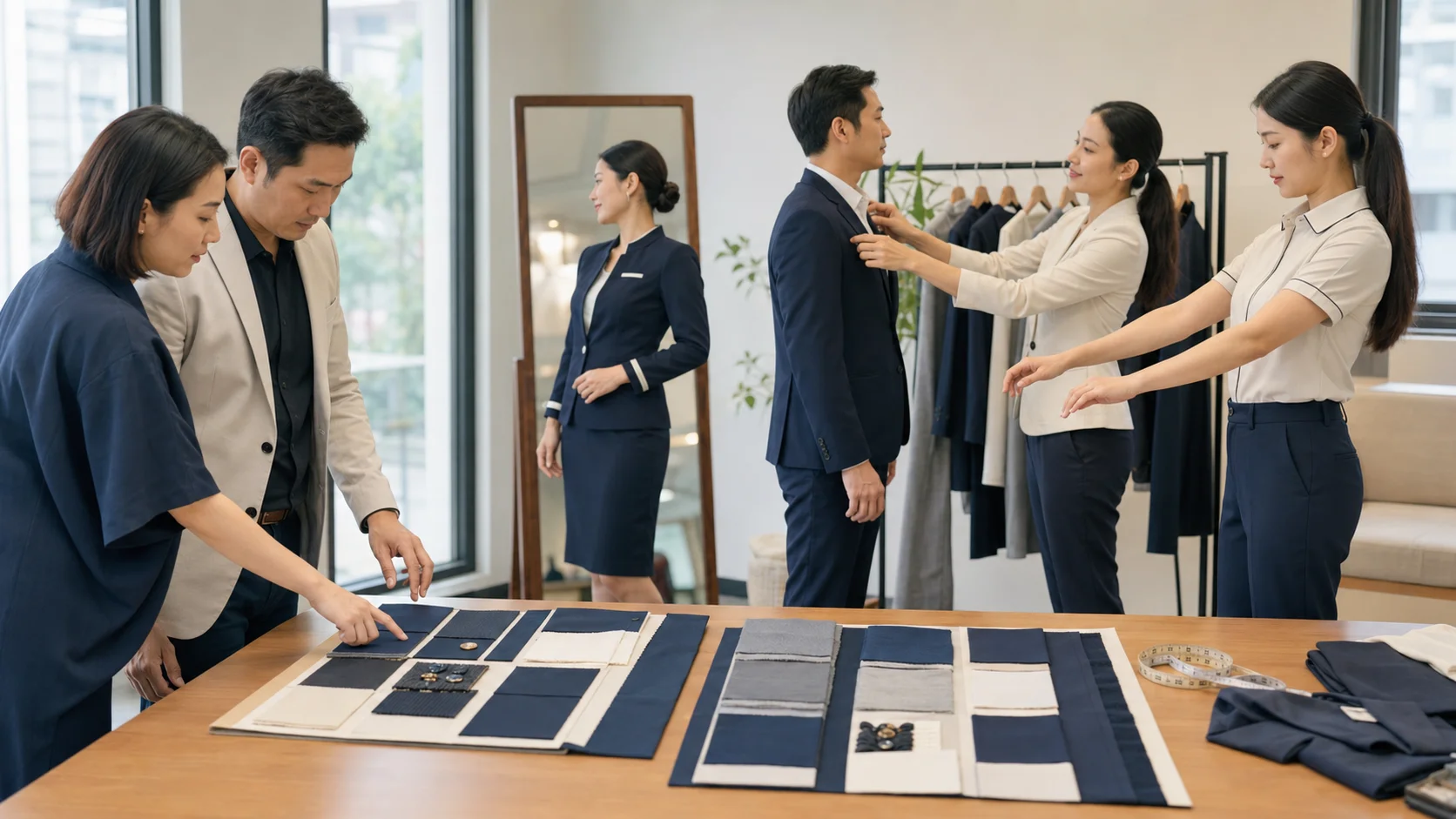 So sánh đồng phục công sở cao cấp và phổ thông