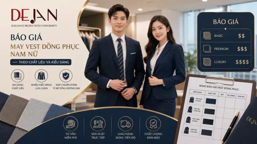 Báo Giá May Vest Đồng Phục Nam Nữ