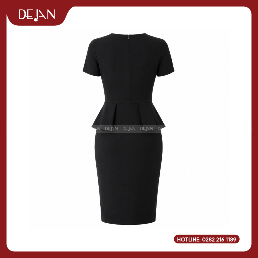 Đầm Đồng Phục DJDN12111 Tông Đen Thanh Lịch, Sang Trọng
