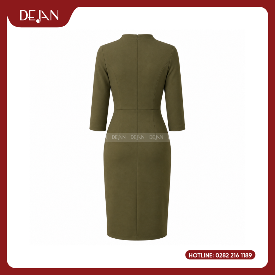Đầm Đồng Phục DJDN12113 Tông Vàng Đất (Camel) Ấm Áp