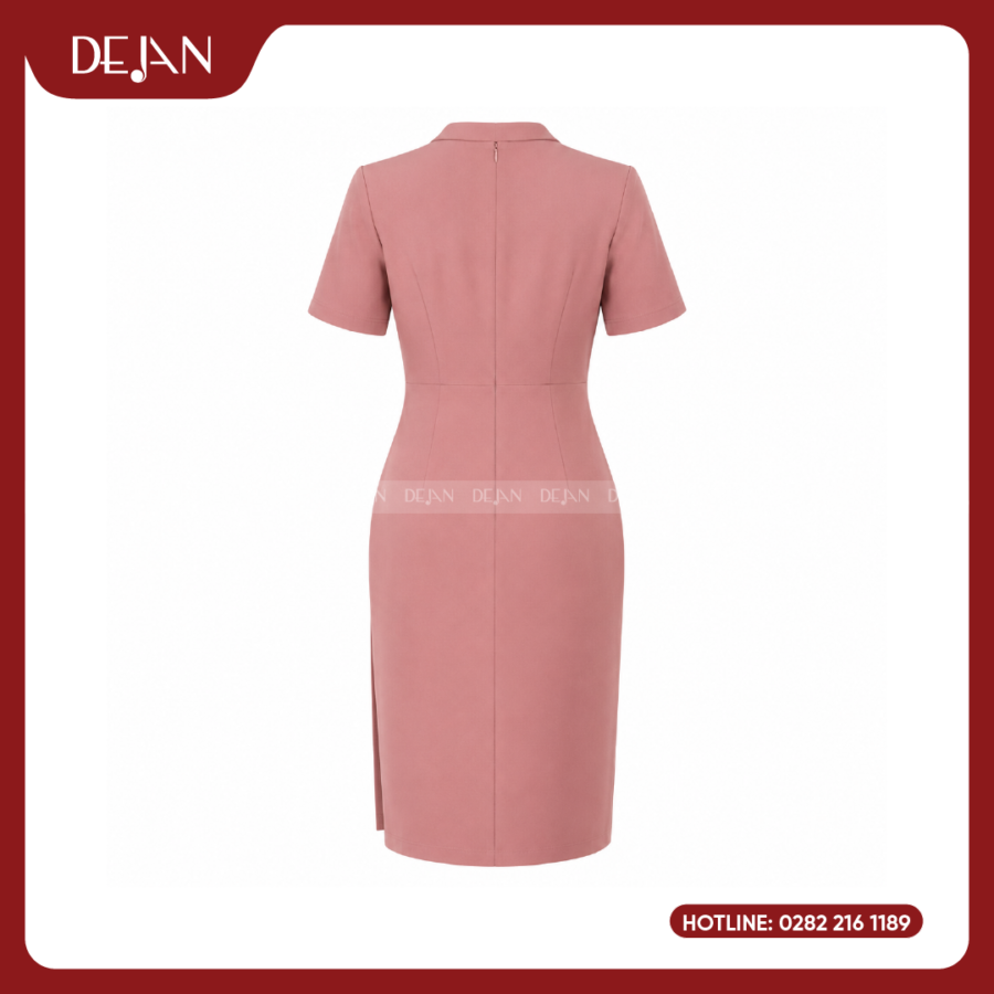 Đầm Đồng Phục DJDN12118 Tông Hồng Nữ Tính, Nổi Bật