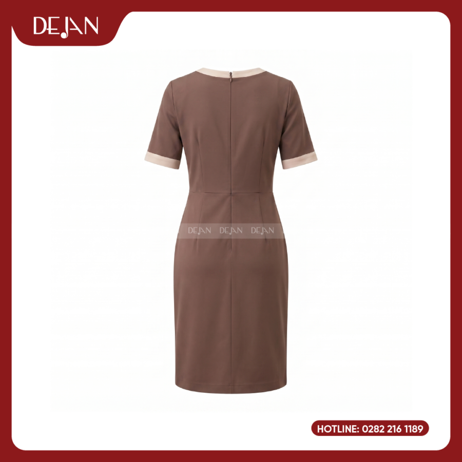 Đầm Đồng Phục DJDN12119 Tông Nâu Ấm Áp, Gần Gũi