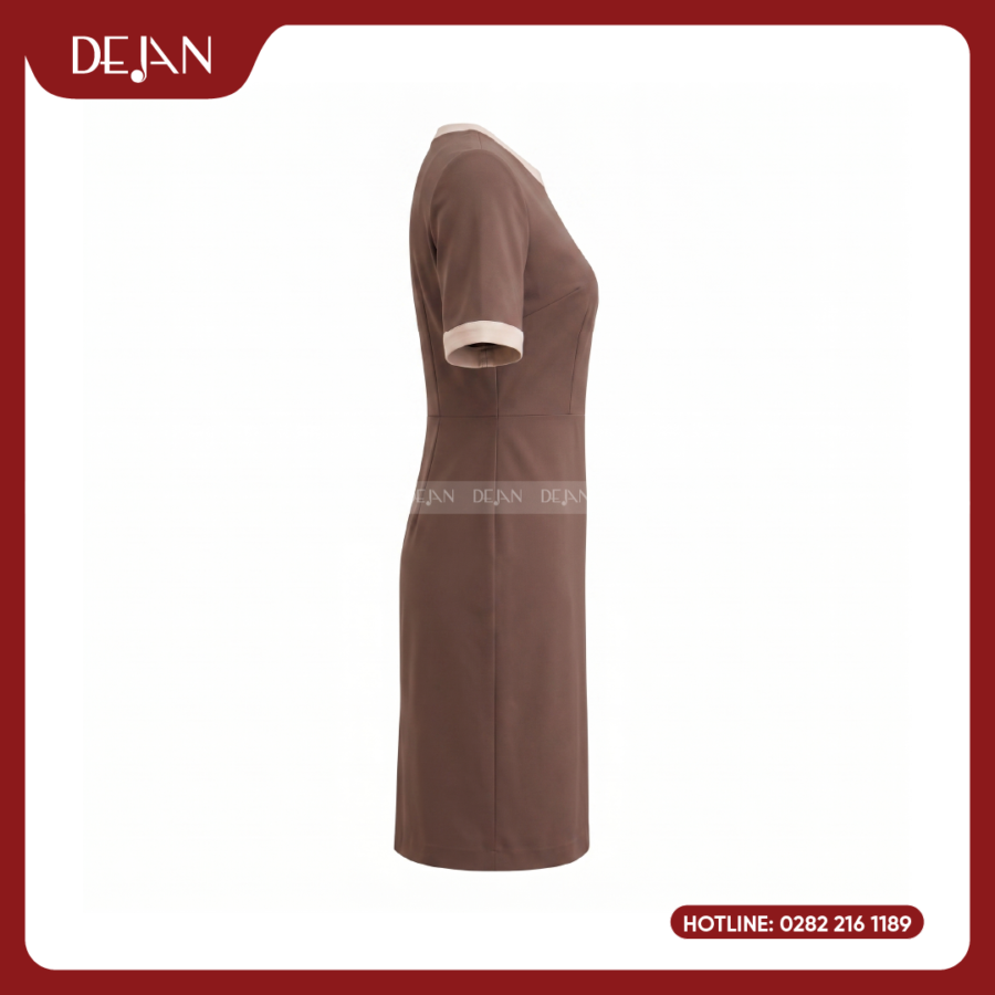 Đầm Đồng Phục DJDN12119 Tông Nâu Ấm Áp, Gần Gũi